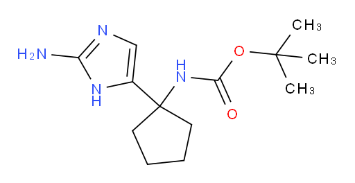 tert-butyl N-[1-(2-amino-1H-imidazol-5-yl)cyclopentyl]carbamate