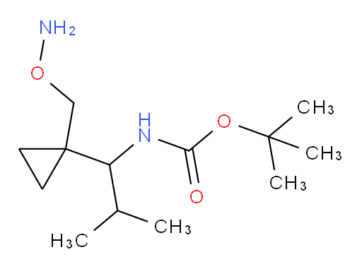 tert-butyl N-(1-{1-[(aminooxy)methyl]cyclopropyl}-2-methylpropyl)carbamate