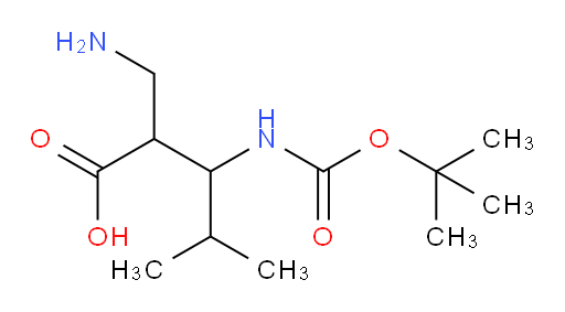 2-(aminomethyl)-3-{[(tert-butoxy)carbonyl]amino}-4-methylpentanoic acid