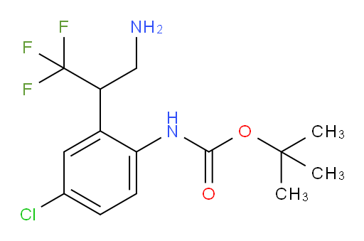 tert-butyl N-[2-(3-amino-1,1,1-trifluoropropan-2-yl)-4-chlorophenyl]carbamate