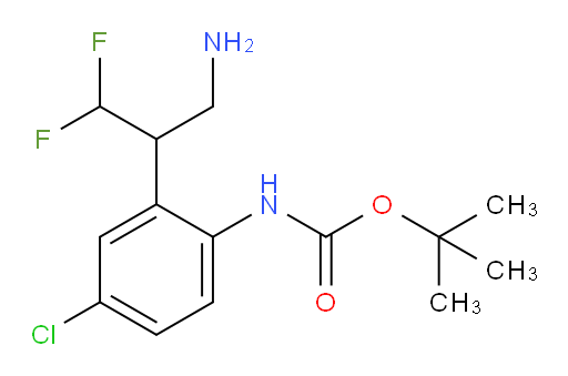 tert-butyl N-[2-(3-amino-1,1-difluoropropan-2-yl)-4-chlorophenyl]carbamate
