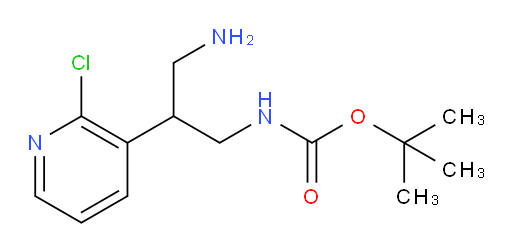 tert-butyl N-[3-amino-2-(2-chloropyridin-3-yl)propyl]carbamate