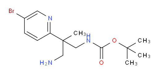 tert-butyl N-[3-amino-2-(5-bromopyridin-2-yl)-2-methylpropyl]carbamate