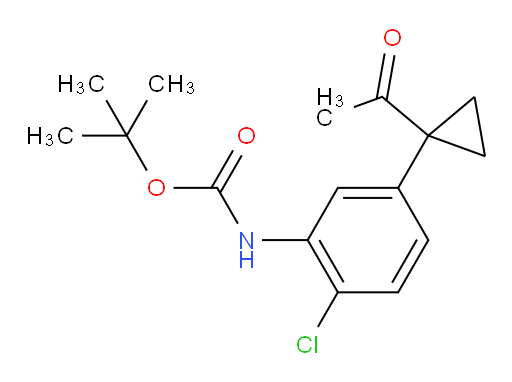 tert-butyl N-[5-(1-acetylcyclopropyl)-2-chlorophenyl]carbamate