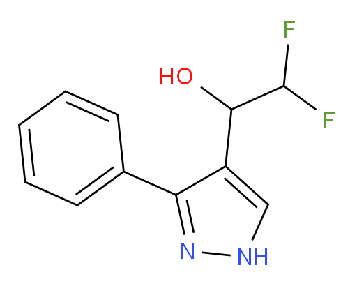 2,2-difluoro-1-(3-phenyl-1H-pyrazol-4-yl)ethan-1-ol