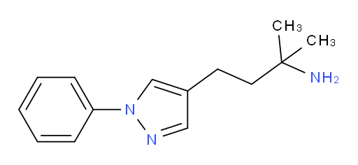 2-methyl-4-(1-phenyl-1H-pyrazol-4-yl)butan-2-amine