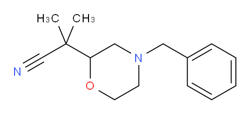 2-(4-benzylmorpholin-2-yl)-2-methylpropanenitrile
