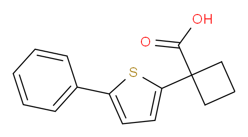 1-(5-phenylthiophen-2-yl)cyclobutane-1-carboxylic acid