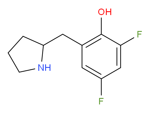 2,4-difluoro-6-[(pyrrolidin-2-yl)methyl]phenol