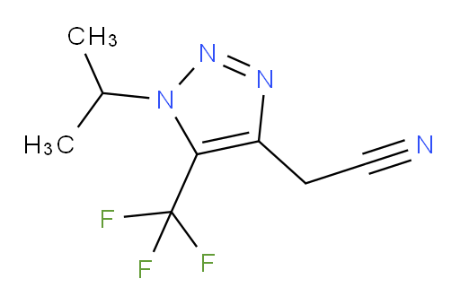 2-[1-(propan-2-yl)-5-(trifluoromethyl)-1H-1,2,3-triazol-4-yl]acetonitrile