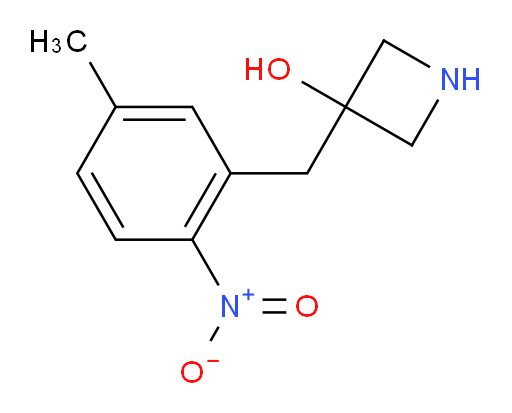 3-[(5-methyl-2-nitrophenyl)methyl]azetidin-3-ol