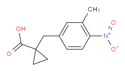 1-[(3-methyl-4-nitrophenyl)methyl]cyclopropane-1-carboxylic acid