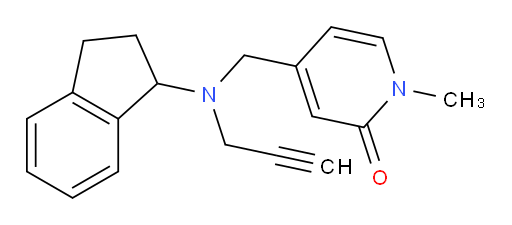 4-{[(2,3-dihydro-1H-inden-1-yl)(prop-2-yn-1-yl)amino]methyl}-1-methyl-1,2-dihydropyridin-2-one
