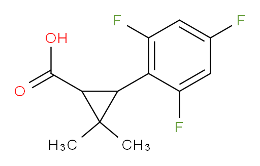 2,2-dimethyl-3-(2,4,6-trifluorophenyl)cyclopropane-1-carboxylic acid