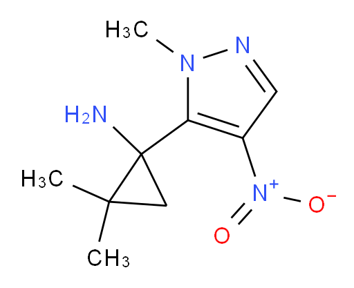 2,2-dimethyl-1-(1-methyl-4-nitro-1H-pyrazol-5-yl)cyclopropan-1-amine