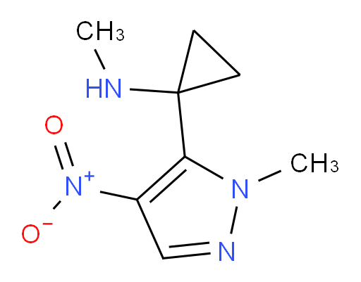 N-methyl-1-(1-methyl-4-nitro-1H-pyrazol-5-yl)cyclopropan-1-amine