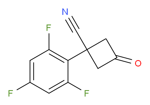 3-oxo-1-(2,4,6-trifluorophenyl)cyclobutane-1-carbonitrile
