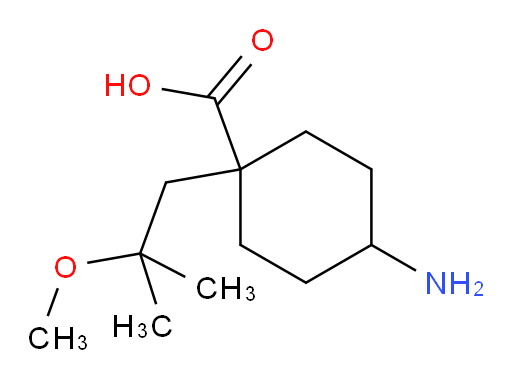 4-amino-1-(2-methoxy-2-methylpropyl)cyclohexane-1-carboxylic acid