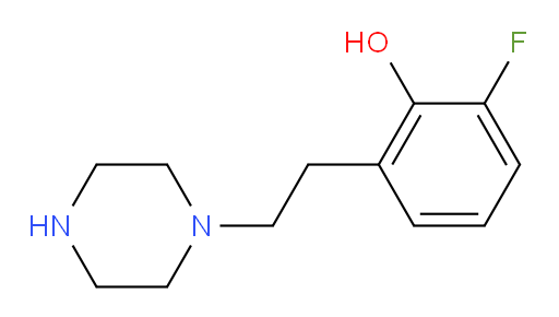 2-fluoro-6-[2-(piperazin-1-yl)ethyl]phenol