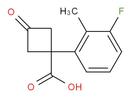 1-(3-fluoro-2-methylphenyl)-3-oxocyclobutane-1-carboxylic acid