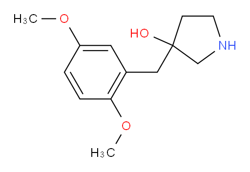 3-[(2,5-dimethoxyphenyl)methyl]pyrrolidin-3-ol