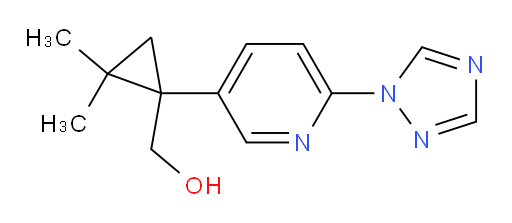 {2,2-dimethyl-1-[6-(1H-1,2,4-triazol-1-yl)pyridin-3-yl]cyclopropyl}methanol
