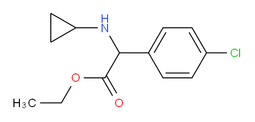 ethyl 2-(4-chlorophenyl)-2-(cyclopropylamino)acetate