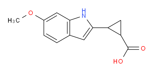 2-(6-methoxy-1H-indol-2-yl)cyclopropane-1-carboxylic acid
