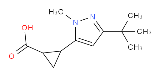 2-(3-tert-butyl-1-methyl-1H-pyrazol-5-yl)cyclopropane-1-carboxylic acid