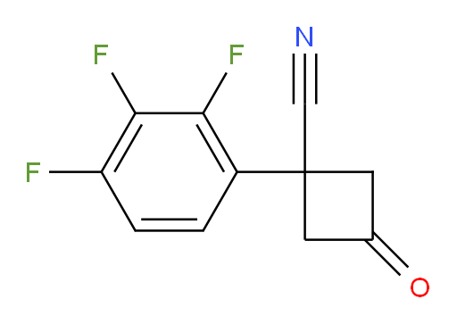 3-oxo-1-(2,3,4-trifluorophenyl)cyclobutane-1-carbonitrile