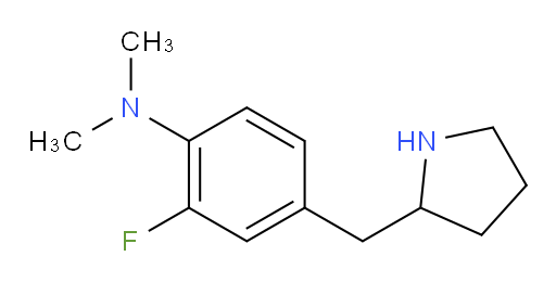 2-fluoro-N,N-dimethyl-4-[(pyrrolidin-2-yl)methyl]aniline