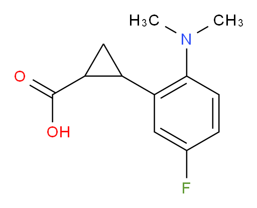 2-[2-(dimethylamino)-5-fluorophenyl]cyclopropane-1-carboxylic acid