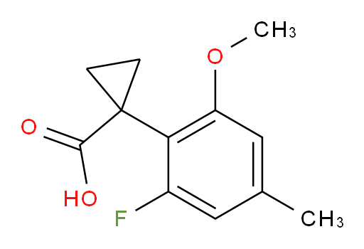 1-(2-fluoro-6-methoxy-4-methylphenyl)cyclopropane-1-carboxylic acid
