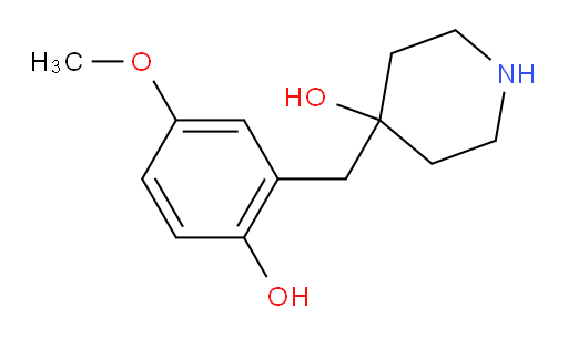 4-[(2-hydroxy-5-methoxyphenyl)methyl]piperidin-4-ol