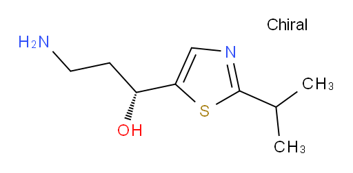 (1R)-3-amino-1-[2-(propan-2-yl)-1,3-thiazol-5-yl]propan-1-ol
