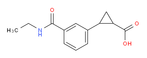 2-[3-(ethylcarbamoyl)phenyl]cyclopropane-1-carboxylic acid
