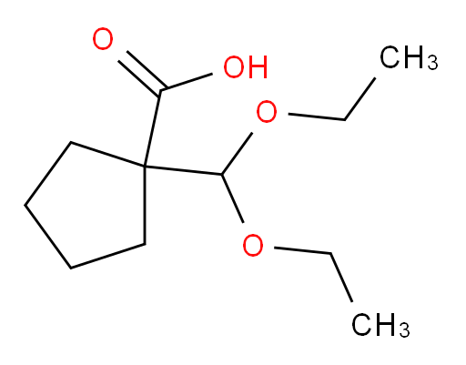 1-(diethoxymethyl)cyclopentane-1-carboxylic acid