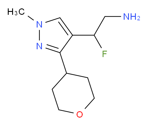 2-fluoro-2-[1-methyl-3-(oxan-4-yl)-1H-pyrazol-4-yl]ethan-1-amine