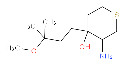 3-amino-4-(3-methoxy-3-methylbutyl)thian-4-ol