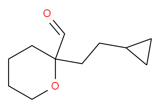 2-(2-cyclopropylethyl)oxane-2-carbaldehyde