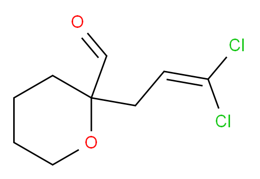 2-(3,3-dichloroprop-2-en-1-yl)oxane-2-carbaldehyde