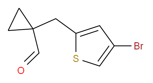 1-[(4-bromothiophen-2-yl)methyl]cyclopropane-1-carbaldehyde