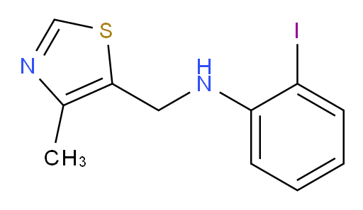 2-iodo-N-[(4-methyl-1,3-thiazol-5-yl)methyl]aniline