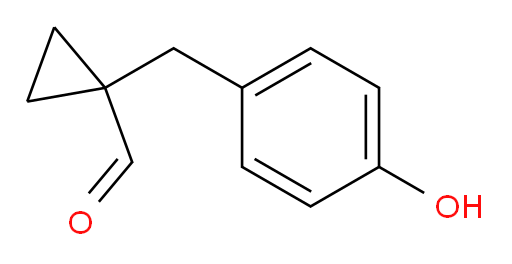 1-[(4-hydroxyphenyl)methyl]cyclopropane-1-carbaldehyde