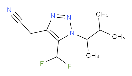 2-[5-(difluoromethyl)-1-(3-methylbutan-2-yl)-1H-1,2,3-triazol-4-yl]acetonitrile