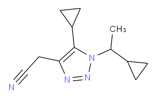 2-[5-cyclopropyl-1-(1-cyclopropylethyl)-1H-1,2,3-triazol-4-yl]acetonitrile