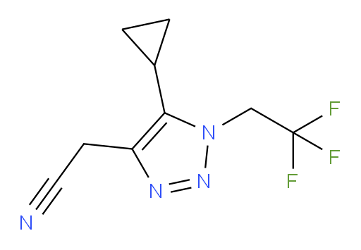 2-[5-cyclopropyl-1-(2,2,2-trifluoroethyl)-1H-1,2,3-triazol-4-yl]acetonitrile