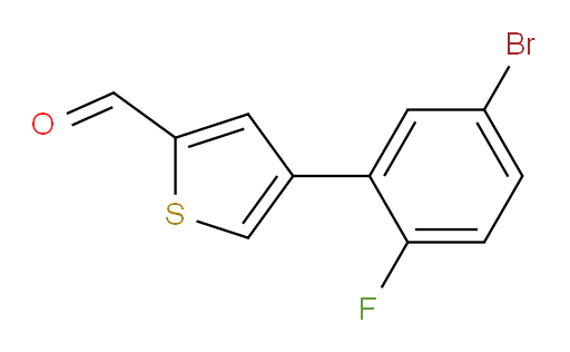 4-(5-bromo-2-fluorophenyl)thiophene-2-carbaldehyde