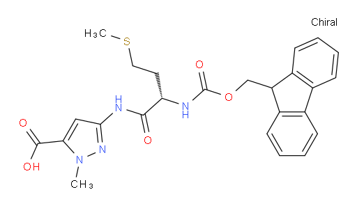 3-[(2S)-2-({[(9H-fluoren-9-yl)methoxy]carbonyl}amino)-4-(methylsulfanyl)butanamido]-1-methyl-1H-pyrazole-5-carboxylic acid