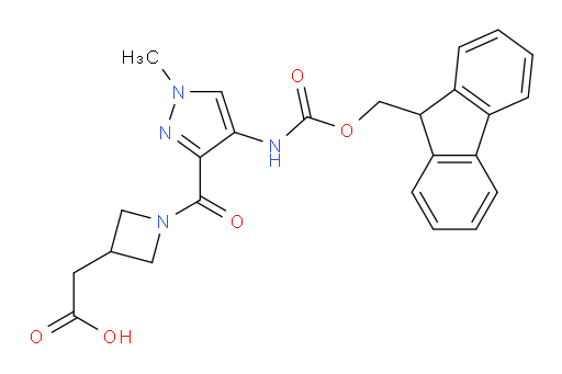 2-{1-[4-({[(9H-fluoren-9-yl)methoxy]carbonyl}amino)-1-methyl-1H-pyrazole-3-carbonyl]azetidin-3-yl}acetic acid